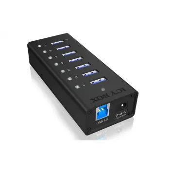 ICY BOX IB-AC618 USB 3.2 Gen 1 (3.1 Gen 1) Type-B 5000 Mbit/s Schwarz