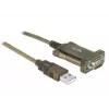 Serielles Kabel DeLOCK 64073 USB Typ-A DB-9 Transparent 2m