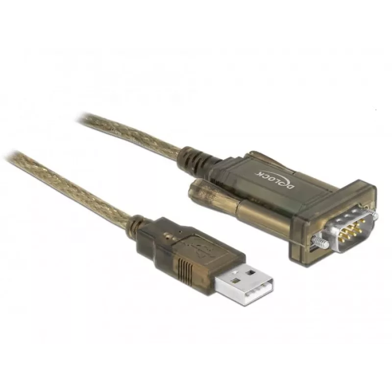 Serielles Kabel DeLOCK 64073 USB Typ-A DB-9 Transparent 2m
