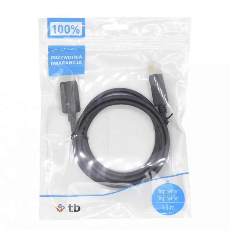 TB DisplayPort-Kabel M/M 1,8 m, Schwarz (AKTBXVDMDPPG18B)