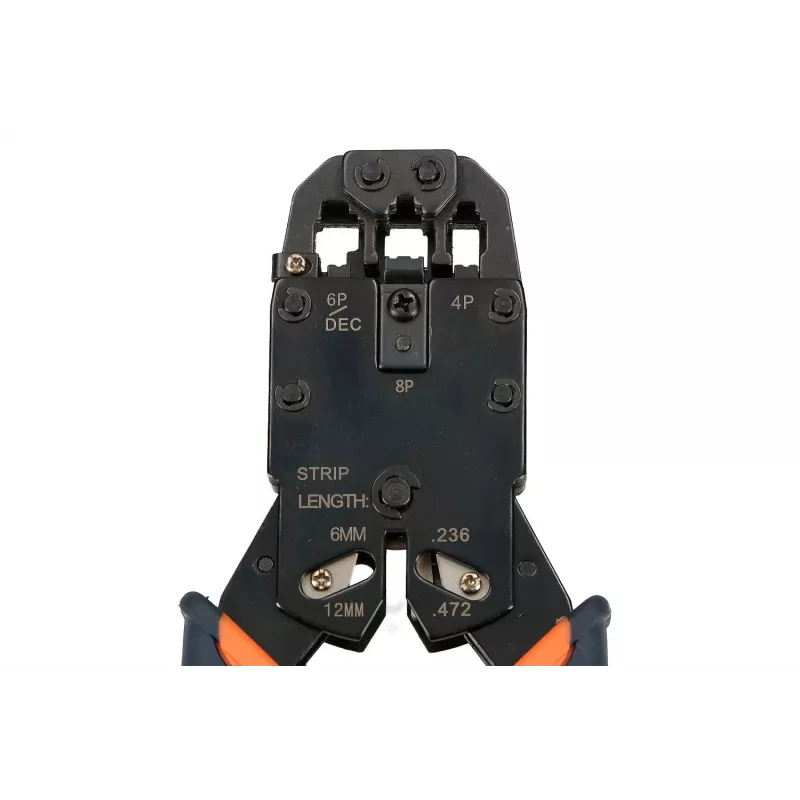 Extralink RJ45 Crimpzange 4P+6P+8P mit Ratsche für Modularstecker, 1 Stück
