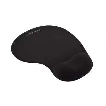 ESPERANZA EA137K Mauspad, schwarz, mit Gel-Handballenauflage, rutschfeste Unterseite, universell einsetzbar