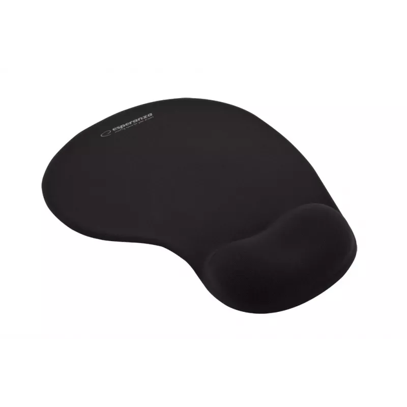 ESPERANZA EA137K Mauspad, schwarz, mit Gel-Handballenauflage, rutschfeste Unterseite, universell einsetzbar