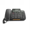 Analoges Telefon Gigaset DL380 mit Anruferkennung, kabelgebundener Hörer, schwarz
