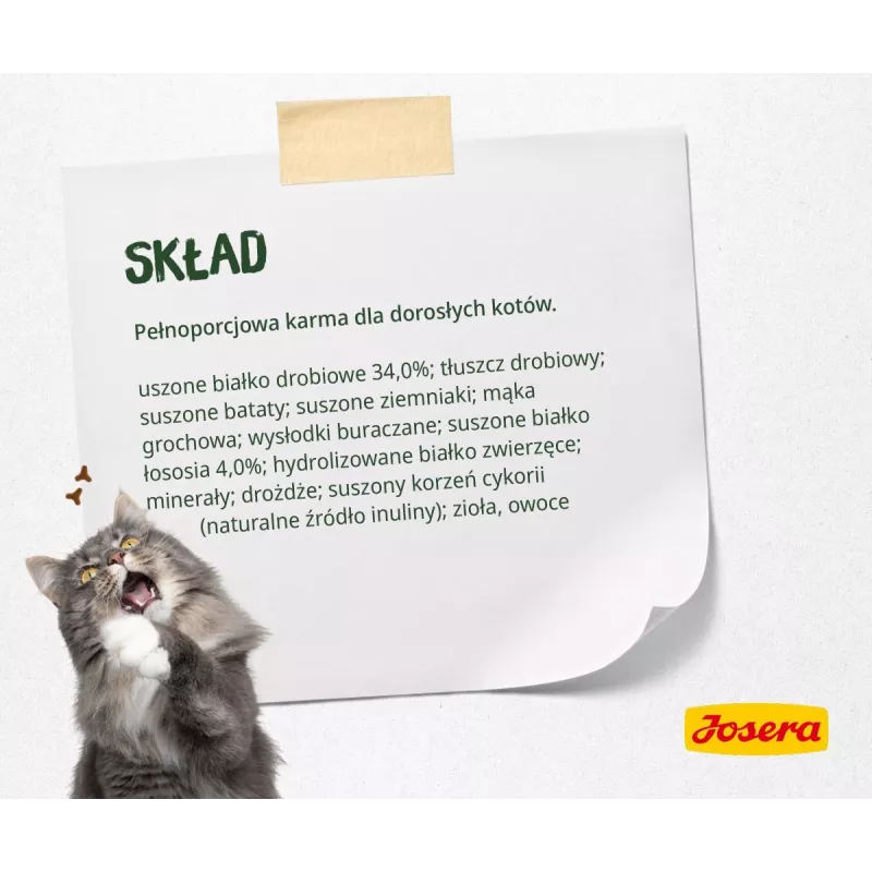 Trockenfutter für Katzen JOSERA NatureCat Adult Geflügel & Lachs 2 kg, getreidefrei, 33% Protein, 20% Fett