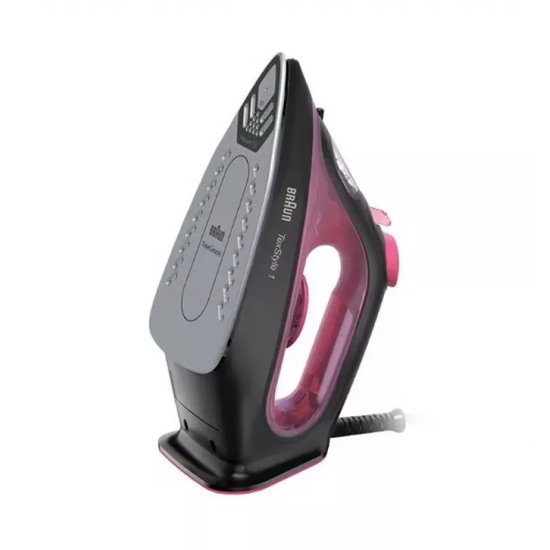 Braun TexStyle 1 Trocken- & Dampfbügeleisen Keramiksohle 2000 W Schwarz, Lila