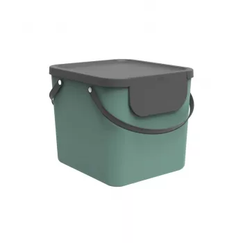 Abfallbehälter rotho Albula 40 L rechteckig Kunststoff, grün, 40 L, 400×358×340 mm