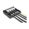 DELOCK Blindabdeckung 4-Port für Keystone-RJ-Module, schwarz, Metall – Tisch-/Wand-/Hutschienenmontage