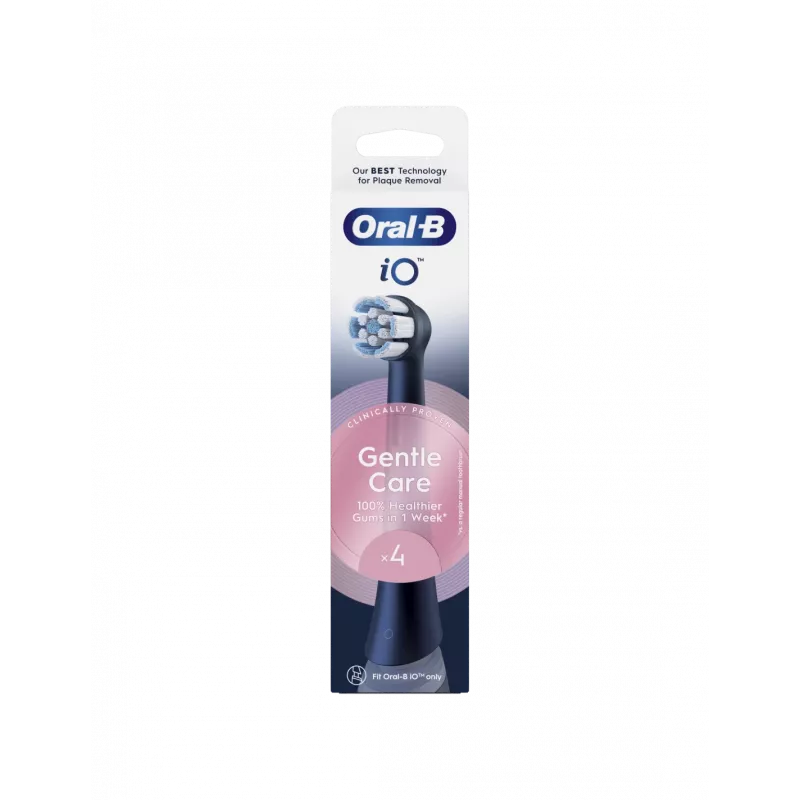 Oral-B iO Gentle Care Ersatzbürstenköpfe, schwarz, 4 Stück