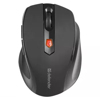Kabellose RF Optische Rechtshänder-Maus DEFENDER ULTRA MM-315 — 1600 DPI, 6 Tasten, USB-Empfänger, schwarz