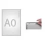 MAUL HEBEL Plakatrahmen standard, DIN A1, Aluminium-Rahmen silbereloxierter Aluminium-Rahmen, UV-stabilisierte Anti-