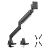 Maclean MC-968 Doppelarm Monitorhalterung mit Gasfeder 17-57 27 kg Schwerlast Stabil Vollbeweglich Halterung Max VESA 200x200