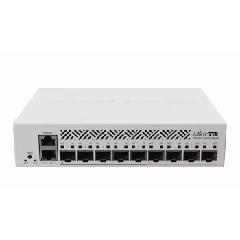 Managed L3 Netzwerk-Switch MikroTik CRS310-1G-5S-4S+IN — 1U, 1x Gigabit, 5x SFP, 4x SFP+, 10G, DC/PoE 18–57V, 20W max