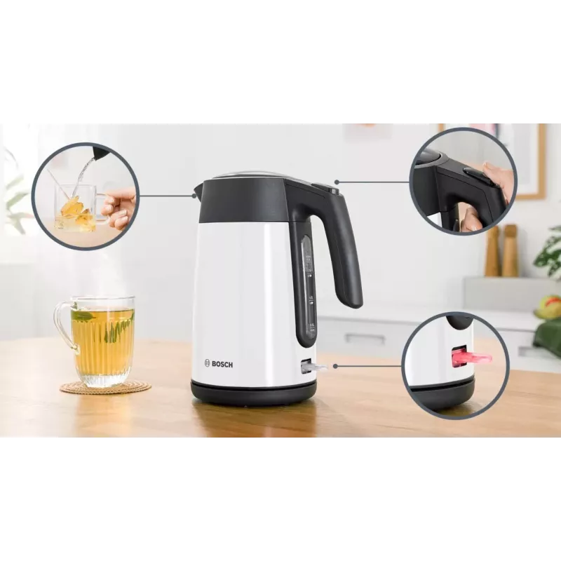 Bosch TWK7L461 Wasserkocher 1,7 L 2400 W Weiß