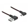 USB-Kabel DeLOCK EASY-USB 2.0 Typ-A Stecker auf Micro-B Stecker abgewinkelt 0,2 m schwarz