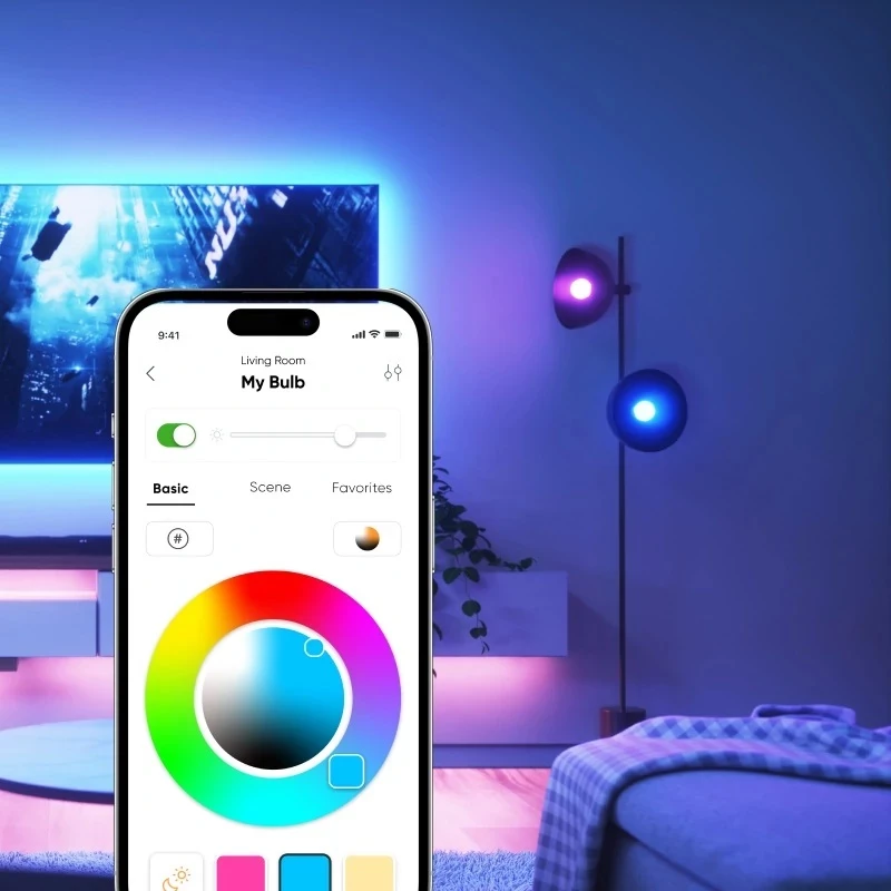 Essentials Smart A60 Glühbirne E27 Matter 9W 806Lm RGBCW 2700-6500K | E27 | 8,5 W | RGBCW | Bluetooth, Thread