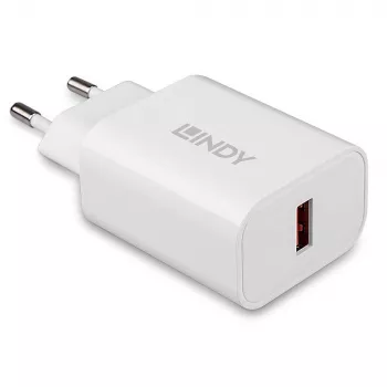 Lindy 73412 mobiles Ladegerät Smartphone, Tablet Weiß AC Schnellladung Innenbereich, Außenbereich