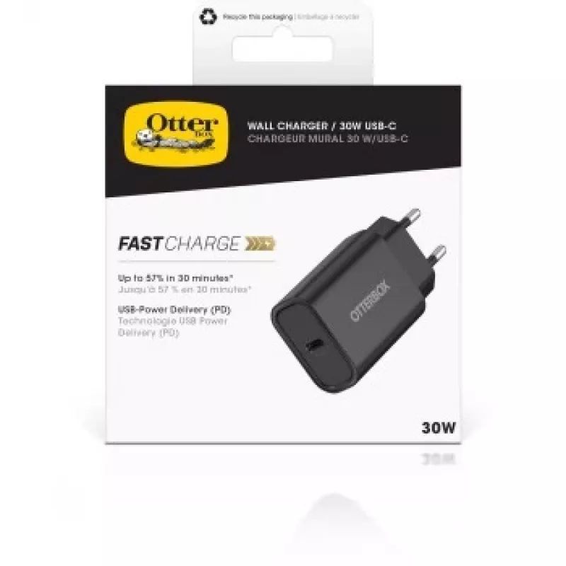 EU-Wand-Schnellladegerät Wall Charger 30W schwarz USB Power Delivery 3.0 USB-C