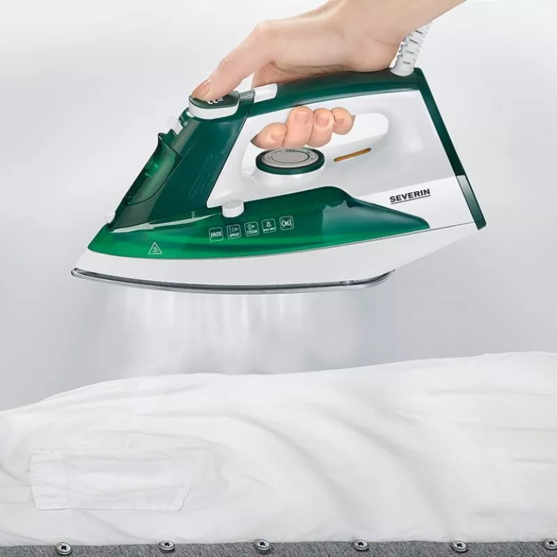 Severin BA 3261 Bügeleisen Dampfbügeleisen Keramiksohle 2400 W Weiß, Grün