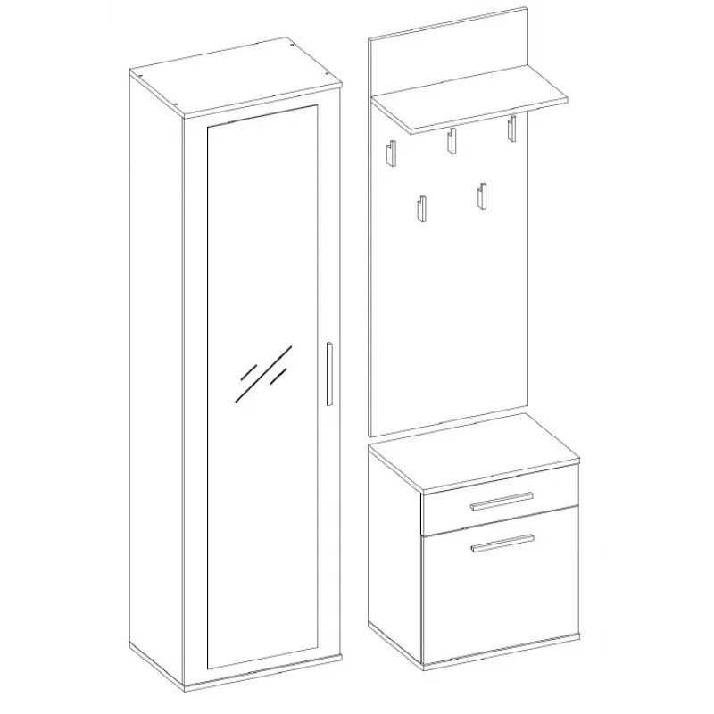 Topeshop GAR DUO ARTISAN entryway Schrank
