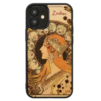 Handyhülle Man and Wood für iPhone 12 mini — Zodiac-Serie, schwarz