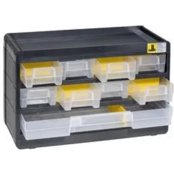 Aufbewahrungsbox allit VarioPlus Basic 15, 300×190×135 mm, schwarz/gelb