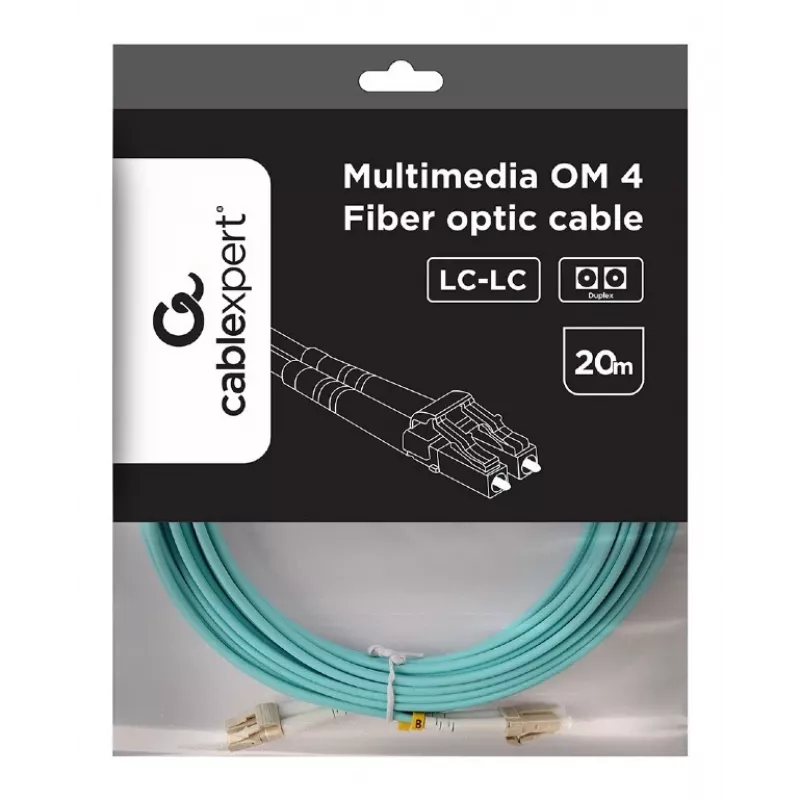 Multimode-Kabel Duplex OM4 50/125, LC/LC, 20 m
