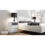 Topeshop M1 BIEL MAT nightstand/Nachttisch 2 Schublade(s) weiß