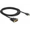 DeLOCK - Videokabel - Single Link - HDMI / DVI - DVI-D (M) auf HDMI (M) - 2 m - Dreifachisolierung - Schwarz - Rändelschrauben