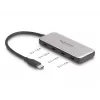 DeLOCK 64261 USB 3.2 Gen 1 Type-C Hub 10000 Mbit/s Schwarz Grau