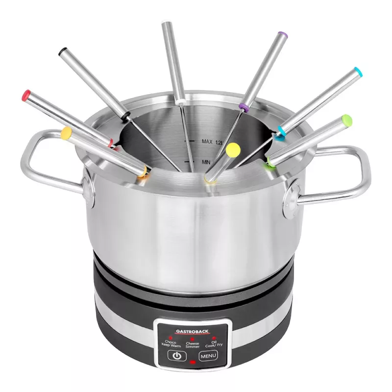 Elektrisches Fondue Gastroback 42568 1,8 l 8 Personen Schwarz Edelstahl