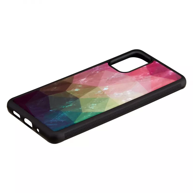 Handyhülle iKins für Samsung Galaxy S20+ — Wasserblumen-Design, schwarz