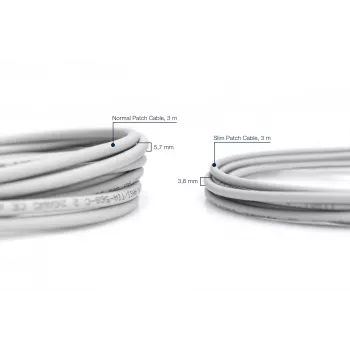 Netzwerkkabel Digitus CAT 6 U/FTP schlank Patchkabel RJ-45 Cat6 2m Grau