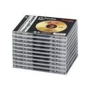 Hama CD Double Jewel Case Standard, 10er-Pack 2 Discs Transparent
