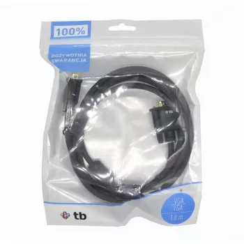 TB VGA-Kabel 15M-15M 1,8 m schwarz-gold (AKTBXVGAMMG180B)