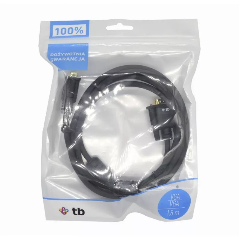 TB VGA-Kabel 15M-15M 1,8 m schwarz-gold (AKTBXVGAMMG180B)
