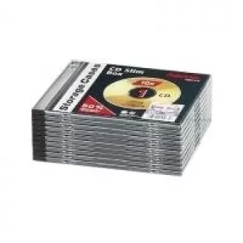Hama CD schlank Jewel Case, 10er-Pack, 1 Disc, Transparent