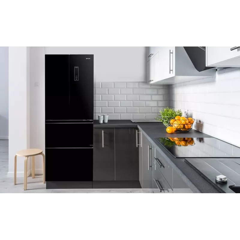 French-Door-Kühl-Gefrierkombination Sam Cook PSC-WG-1020AA/B 351 l, Energieeffizienzklasse E, schwarz