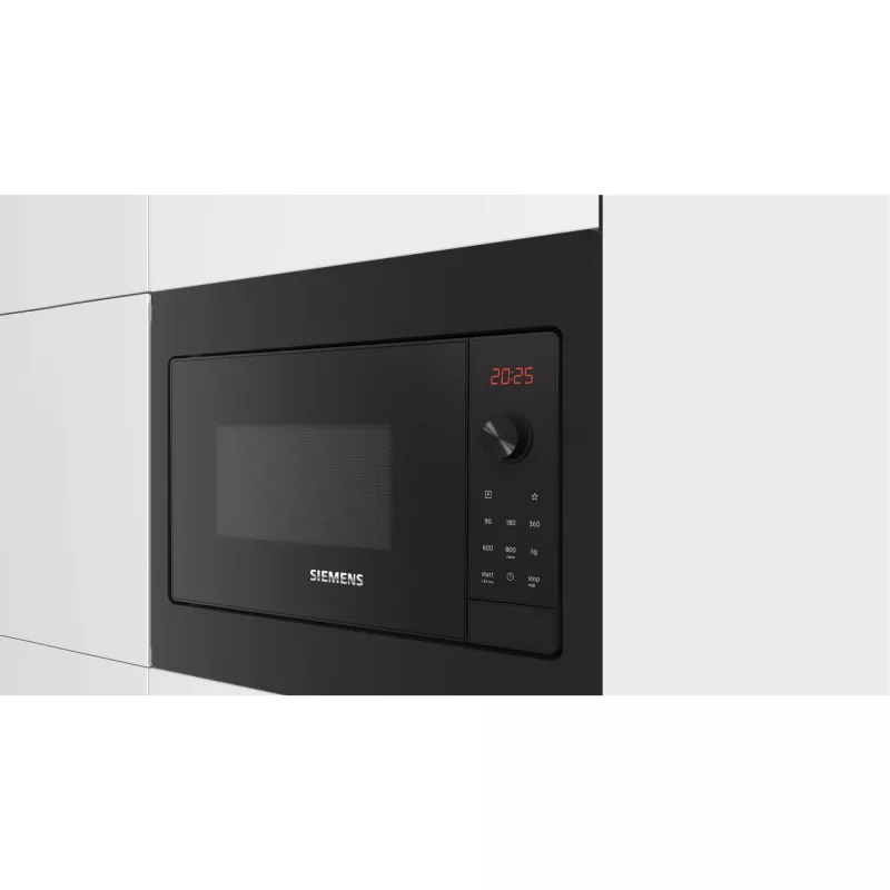 Siemens iQ300 BF523LMB3 Mikrowelle Schwarz, Edelstahl Solo-Mikrowelle Einbau 20 l 800 W