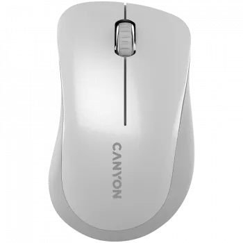 CANYON MW-11, 2,4 GHz kabellose Maus, mit 3 Tasten, DPI 1200, Batterie:AAA*2 Stück, perlweiß grau 67*109*38 mm 0,063 kg