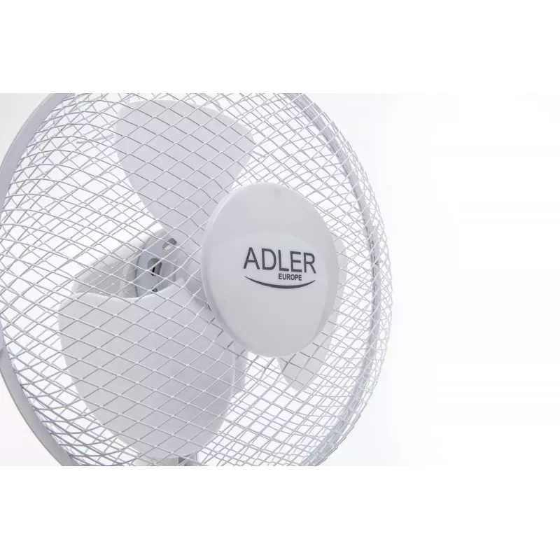 Adler | AD 7302 | Tischventilator | Weiß | Durchmesser 23 cm | Anzahl Geschwindigkeiten 2 | Oszillation | 60 W | Nein