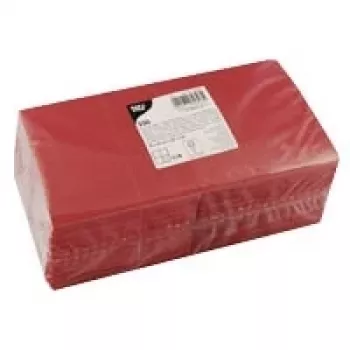 PAPSTAR SERVIETT.25X25CM Rot (82898)
