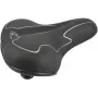 Fahrradsattel FISCHER Touren-Fahrradsattel Elastomer Schwarz/Weiß mit optimaler Körperanpassung