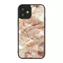Schutzhülle iKins für Apple iPhone 12 mini — pinkes Marmormuster, schlank Fit