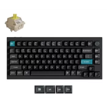 Mechanische Tastatur Keychron Q1 Ultra 8K — 75% Form, USB + RF Wireless + Bluetooth, RGB LED, Schwarz