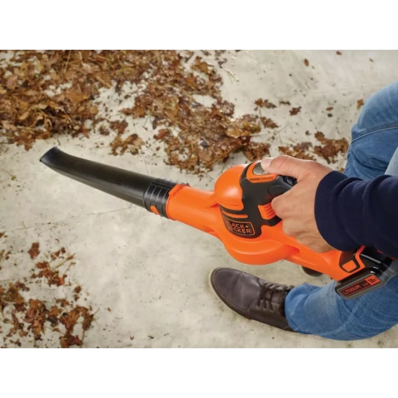 Black & Decker GWC1820PC Akku-Laubbläser 209 km/h Schwarz, Orange 18 V Lithium