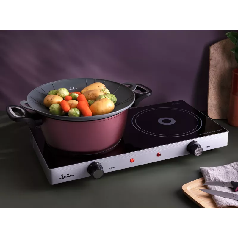 Elektrogrill Jata HACC4533 mit Antihaftbeschichtung und einstellbarer Temperatur