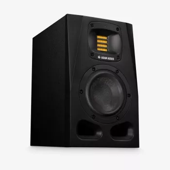 Studiomonitore ADAM AUDIO A4V Schwarz, 2-Wege, 90 W RMS, 4-Zoll-Tieftöner, LED-Display, rackmontierbar