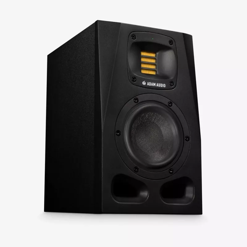 Studiomonitore ADAM AUDIO A4V Schwarz, 2-Wege, 90 W RMS, 4-Zoll-Tieftöner, LED-Display, rackmontierbar