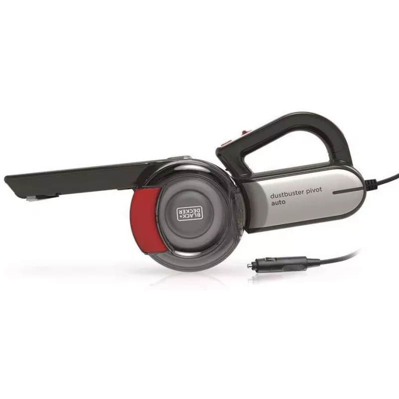 Handstaubsauger Schwarz & Decker PV1200AV — Trocken-Polsterreiniger, 12 V, 0,44 L, 12,5 W, 5 m Kabel, grau/rot